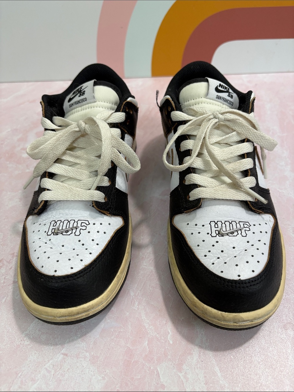 Nike SB x HUF Black and White Low Top Sneakers San Francisco Keith Forever 5